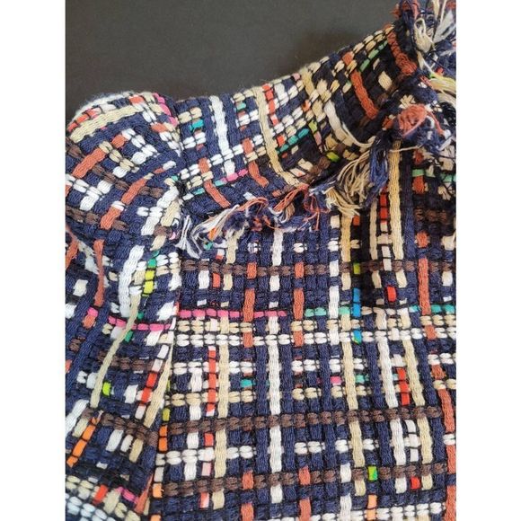 Halogen Women's Long Sleeves Zipped Up Plaid Tweed Multicolor Jacket Size S - Picture 7 of 13